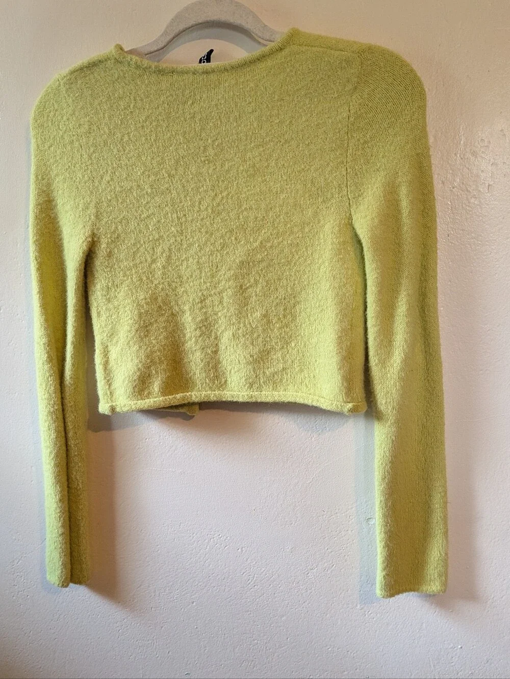 Divided Lime Green Cropped Tie-Front Cardigan Size XS